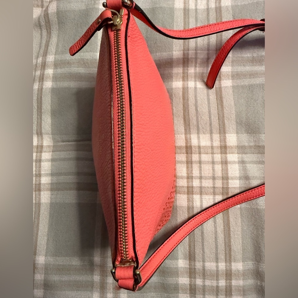 Kate Spade Bay Street Sandra Crossbody - Coral Pink Perforated Leather - Picture 8 of 8